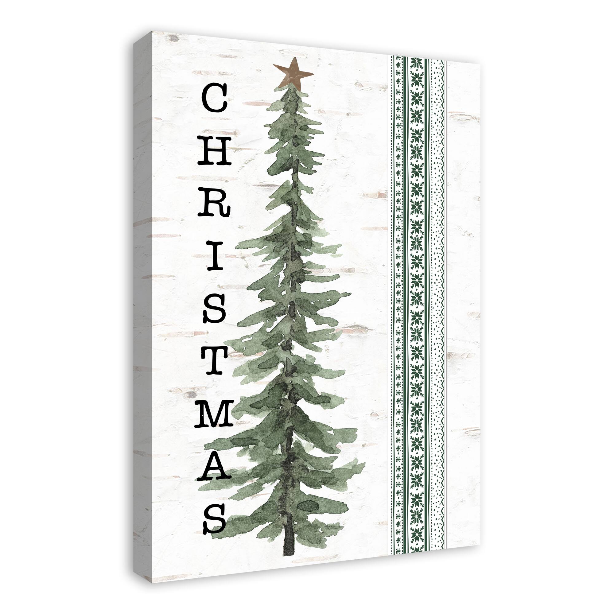 Tree Isle Green Canvas Wall Art